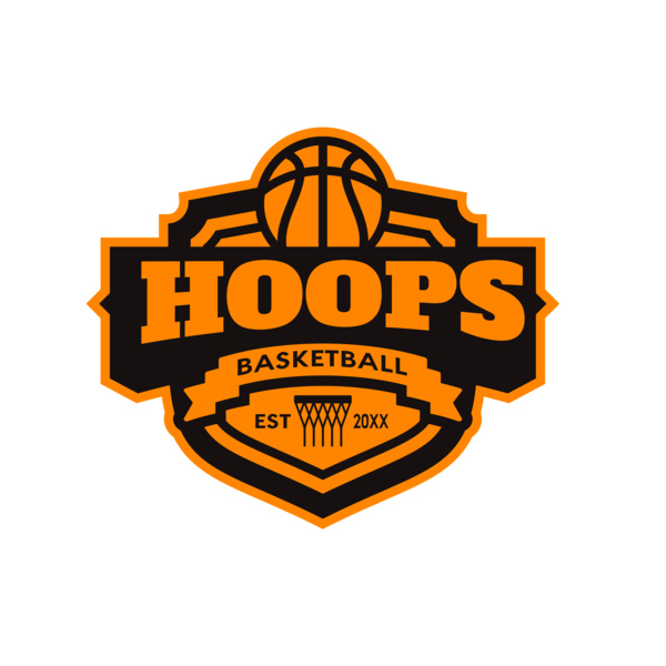 Hoops Basketball logo template 04 Miniatura