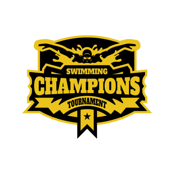 Champions Swimming Tournament logo template Miniatura