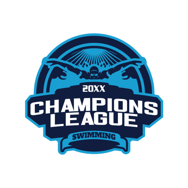 Champions League Swimming logo template Miniatura