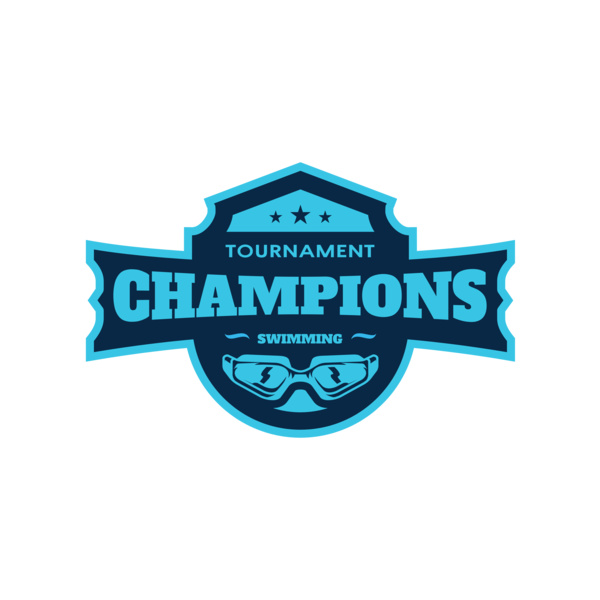 Champions Tournament Swimming logo template Miniatura