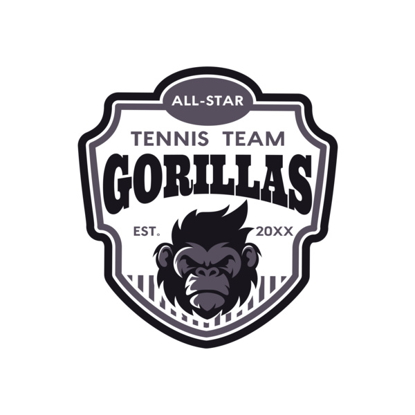 Gorillas Tennis Team 01 Miniatura