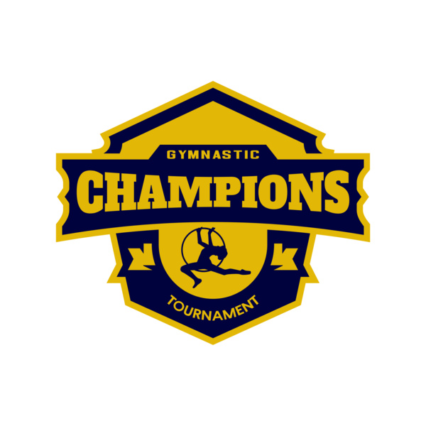 Champions Gymnastic Tournament logo template Miniatura