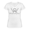 Playera Dama: Algodón Peinado Cuello V Miniatura